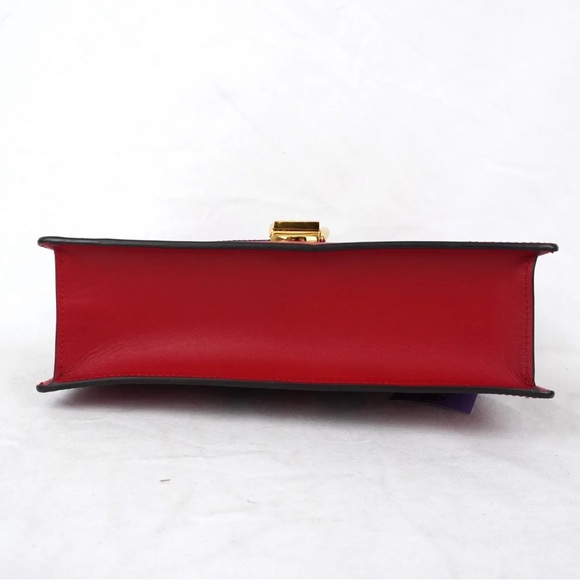 Gucci Small Sylvie Shoulder Bag w/ Red Leather & Gold-Tone Hardware - Picture 5 of 14